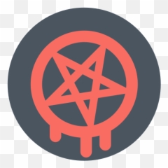 Magic Pentagram Rite Satanism Free - Restaurant Bar Emoji,Anarchy Emoticon White