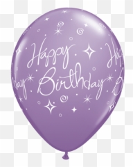 11 Inch Birthday Sparkle Spring Lilac Balloons - Balloon Emoji,Birthday Balloon Emoji