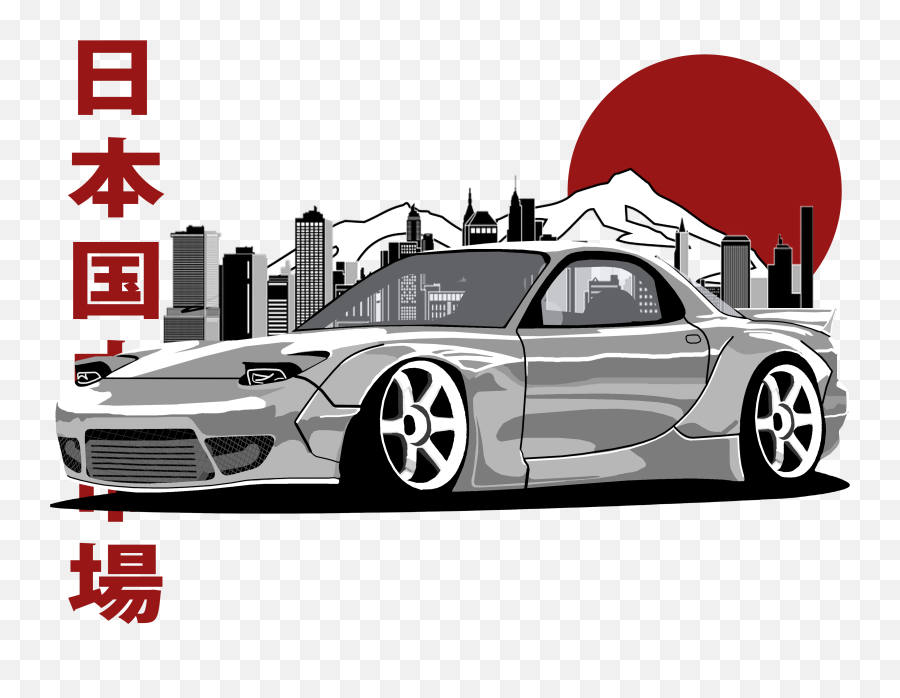 Mazda Rx7 Rocket Bunny Japanese Domestic Market Mazda Rx7 - Transparent Png Jdm Car Emoji,S13 Coupe Work Emotion