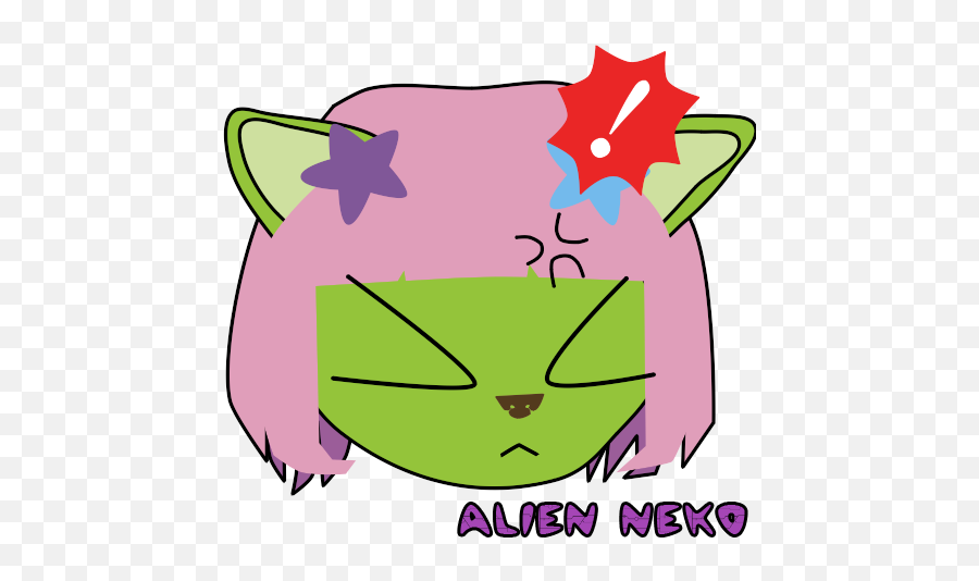 Alien Neko Free Emojistickerssmileysemoticons For Line - Happy,Angry Emoji Png