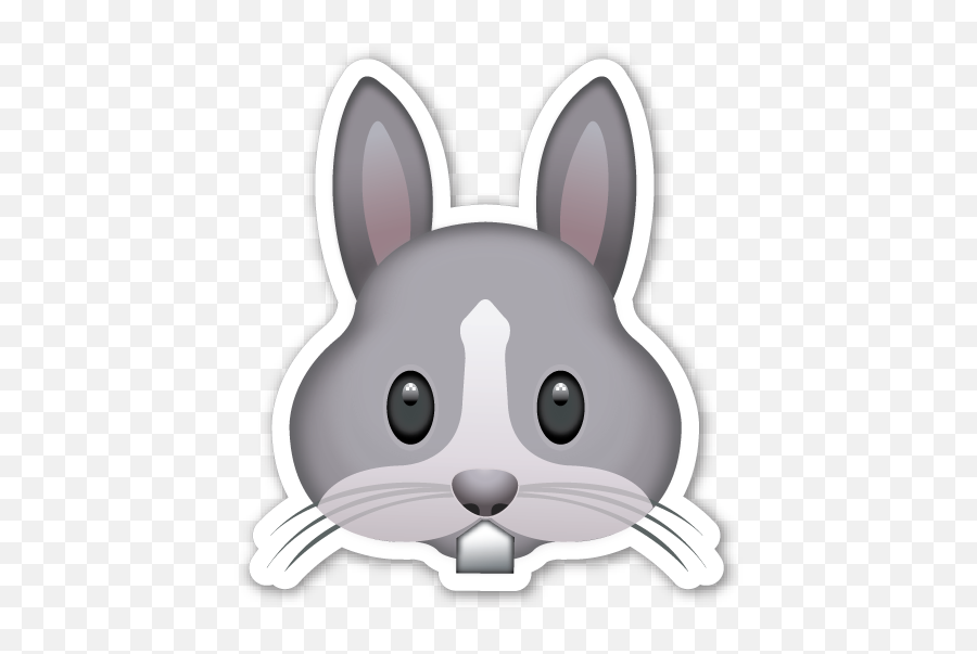 Rabbit Face - Bunny Emoji Sticker Png,Bunny Emoji