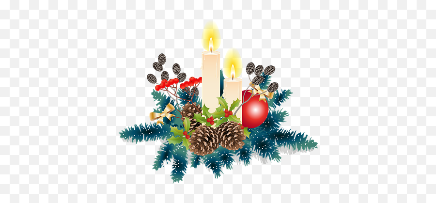 600 Free Holly U0026 Christmas Vectors - Pixabay Candle With Holly And Pine Cones Emoji,Poinsettia Emoji