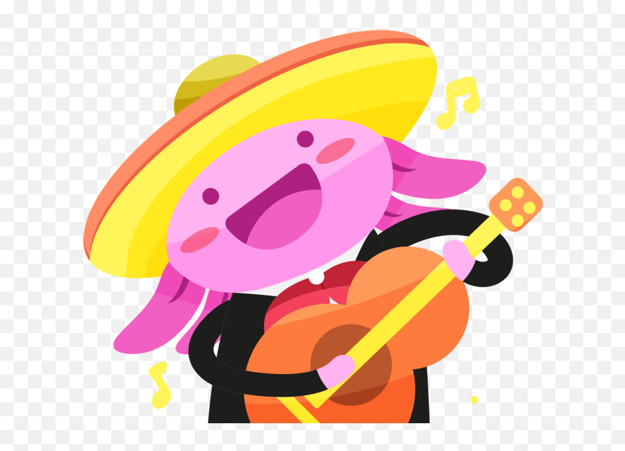 Mariachi Emoji - Animado Fondos De Pantalla Ajolotes,Mexican Emoji Png