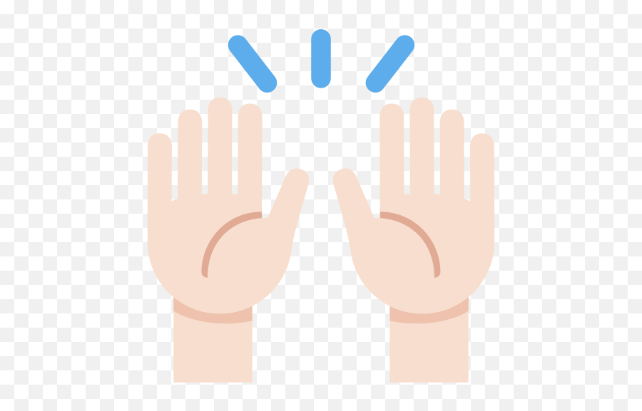 Raising Hands Emoji With Light Skin - Hands Up Emoji Twitter,White Hand Emoji