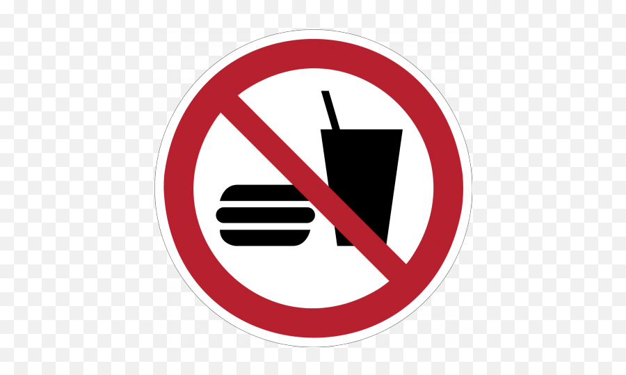 P022 Interdiction De Manger Ou De Boire - No Food Waste Sign Emoji,Manger Emoji