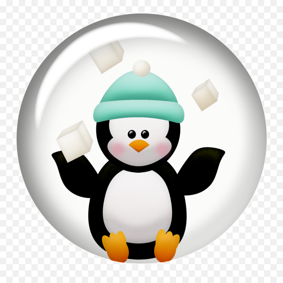 Penguins And Flowers Of The Winter Clip Art Penguin - Winter Cliparts Transparent Background Emoji,Penguin Emoticon Facebook Chat