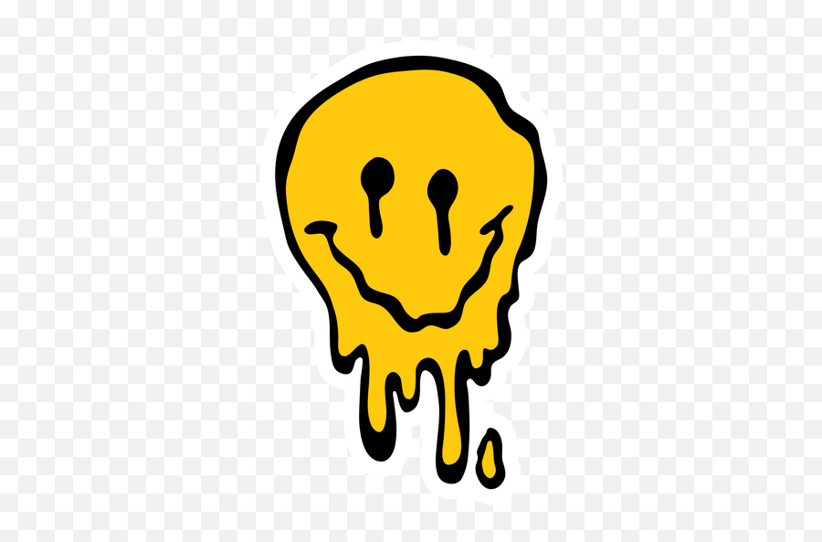 Drip Smile Sticker - Sticker Mania Drip Smile Emoji,Fist Hand Lightning Bolt Emoji