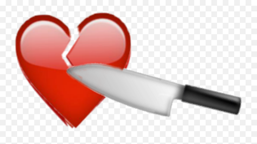 Heartemojibrokenknife Sticker - Girly Emoji,Where Is The Knife Emoji