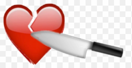Heartemojibrokenknife Sticker - Girly Emoji,Where Is The Knife Emoji