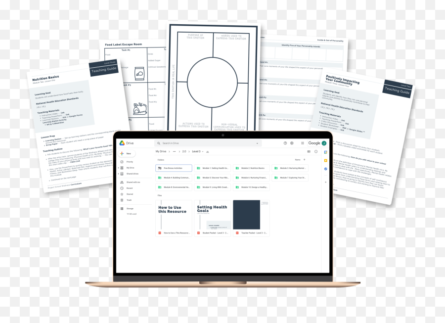 Project School Wellness Curriculum - Sales Page Project Vertical Emoji,Emotion And Health