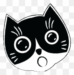 Rilakkuma - Suddenly Cat Emoji,Relaxed Kitty Emoticon