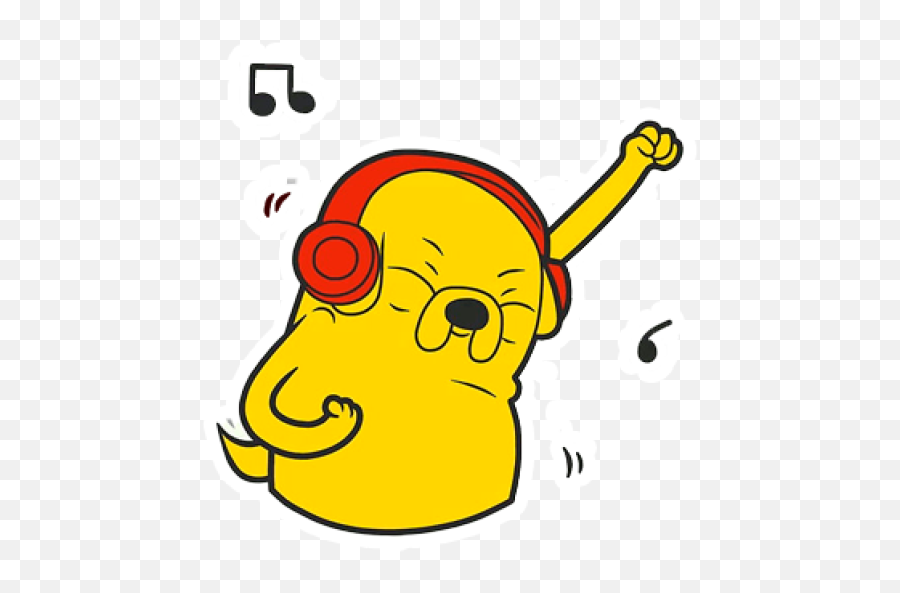 Sticker Maker - Jake The Dog Adventure Time Dot Emoji,Jake The Dog Emoji