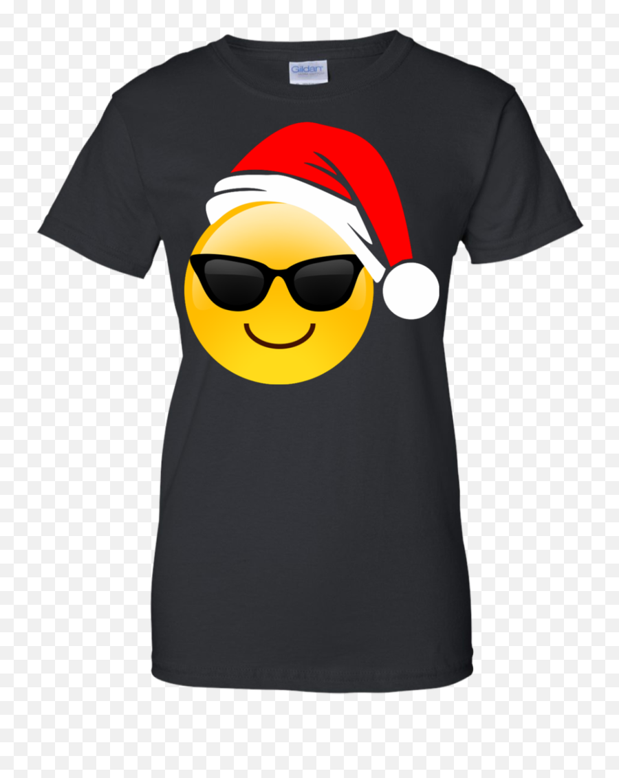 Download Emoji Christmas Shirt Cool Sunglasses Santa Hat - Portable Network Graphics,Cool Emoji