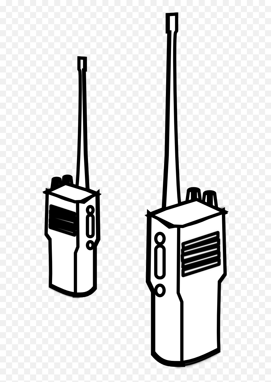 Walkie Talkie Clipart Black And White - Two Way Radio Clipart Black And White Emoji,Emoji Walkie Talkie