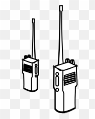 Walkie Talkie Clipart Black And White - Two Way Radio Clipart Black And White Emoji,Emoji Walkie Talkie