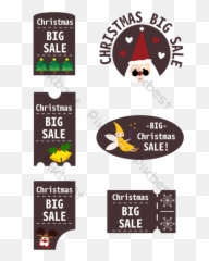 English Christmas Promotional Labels Png Images Ai Free - Language Emoji,Merry Christmas Emoticons Copy And Paste
