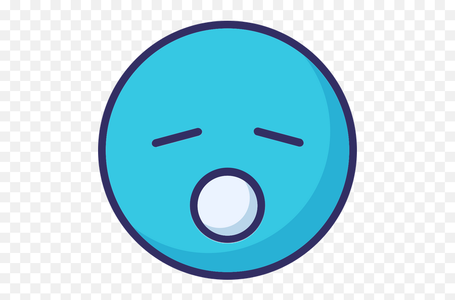 Sleepy Emoji Icon Of Colored Outline Style - Available In Dot,Sleeping Cat Emoji