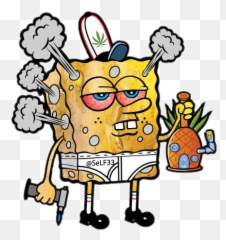 Bobesponja Drogado Sticker - Dibujos De Bob Esponja Drogado Emoji,Emojis Drogados