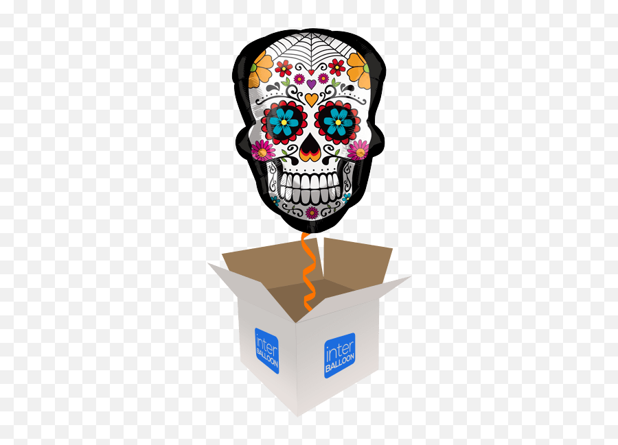 Scary Helium Balloons Delivered In The Uk By Interballoon - Transparent Happy 2nd Birthday Png Emoji,Sugar Skull Emoji