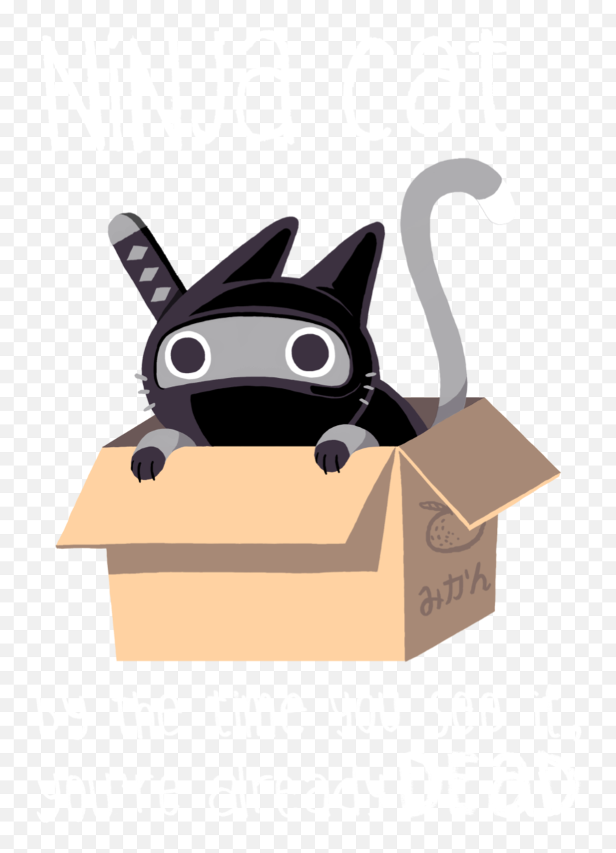 Cute Cat Ninja Supercat Box Sticker - Ninjacat In A Box Emoji,Ninja Cat Emoji