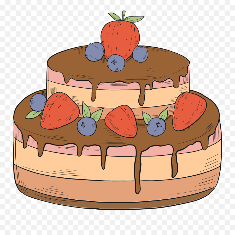 Berry Cake Clipart Free Download Transparent Png Creazilla - Redcake With Berries Clipart Transparent Emoji,Wedding Cake Emoji
