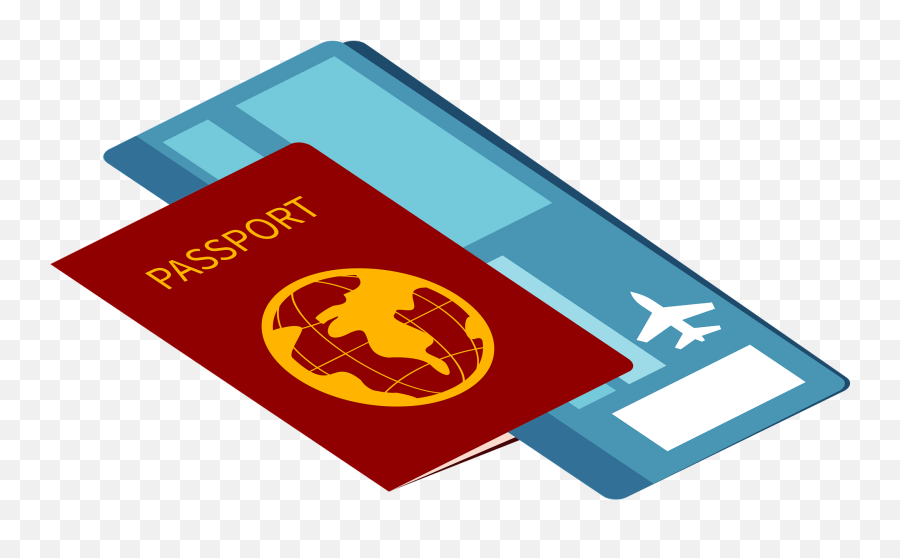 Airline Ticket And Passport Clipart Free Download Emoji,Emoji Plane Clear Background