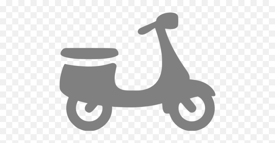 Gray Scooter 2 Icon - Scooter Icon Transparent Emoji,Scooter Emoticon