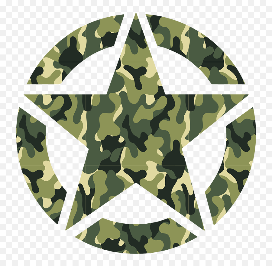 Vinilo Decorativo Formas Geométricas Estrellas Militares - Army Sticker Emoji,Emoji Militar