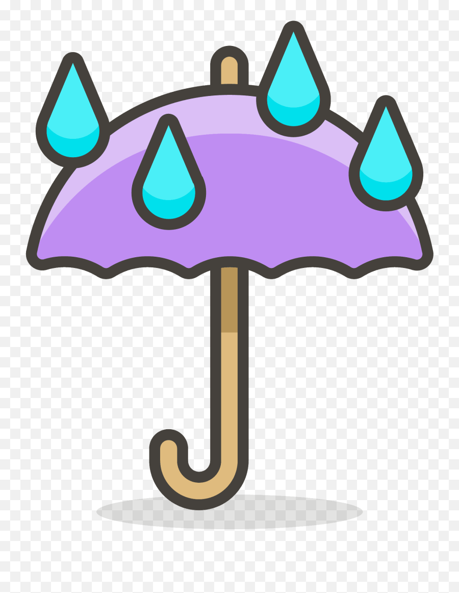 Umbrella With Rain Drops Emoji Clipart - Umbrella Emoji Png,Drops Emoji