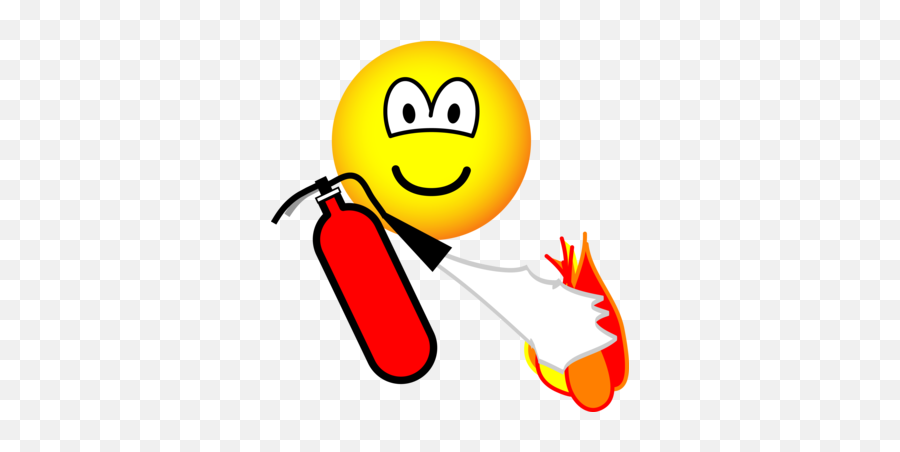 Emoji With Fire Extinguisher - Stick Figure Smiley Face,Fire Emoji