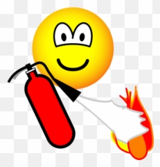 Emoji With Fire Extinguisher - Stick Figure Smiley Face,Fire Emoji