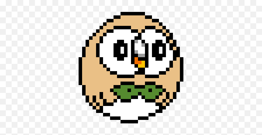 Pixilart - Rowlet Pixel Art By Darkdemon983 Emoji,Pixel Art Emoticon