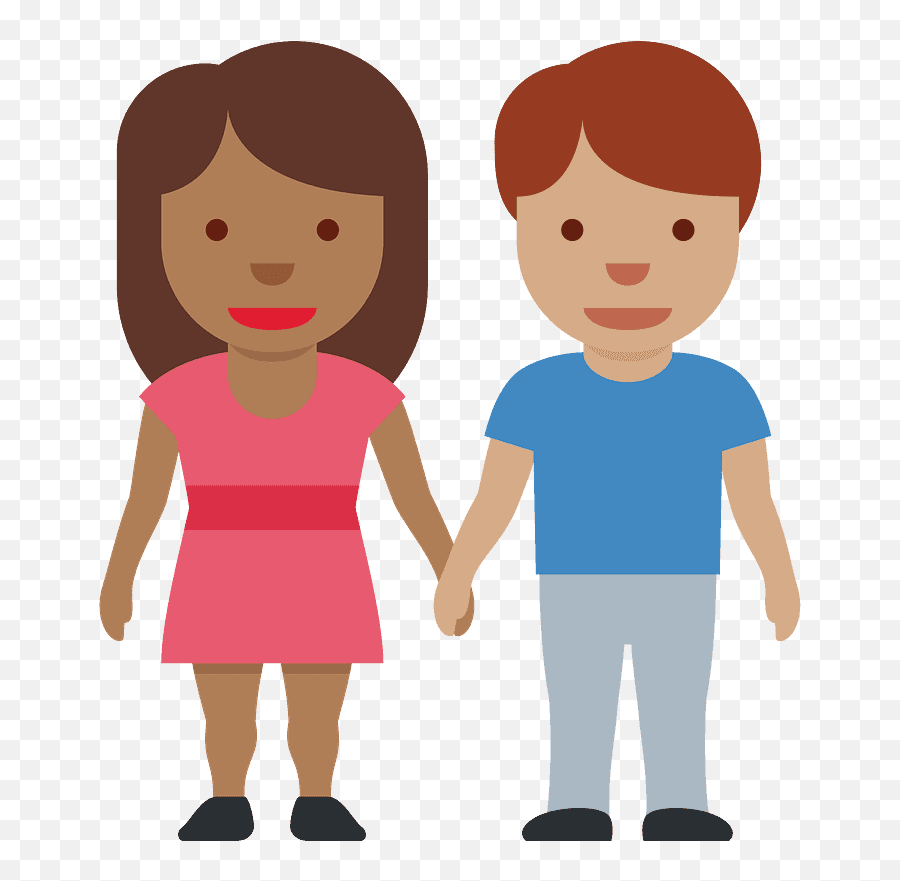 Man Holding Hands Emoji Clipart - Larawan Ng Babae At Lalaki,Girls Holding Hands Emoji