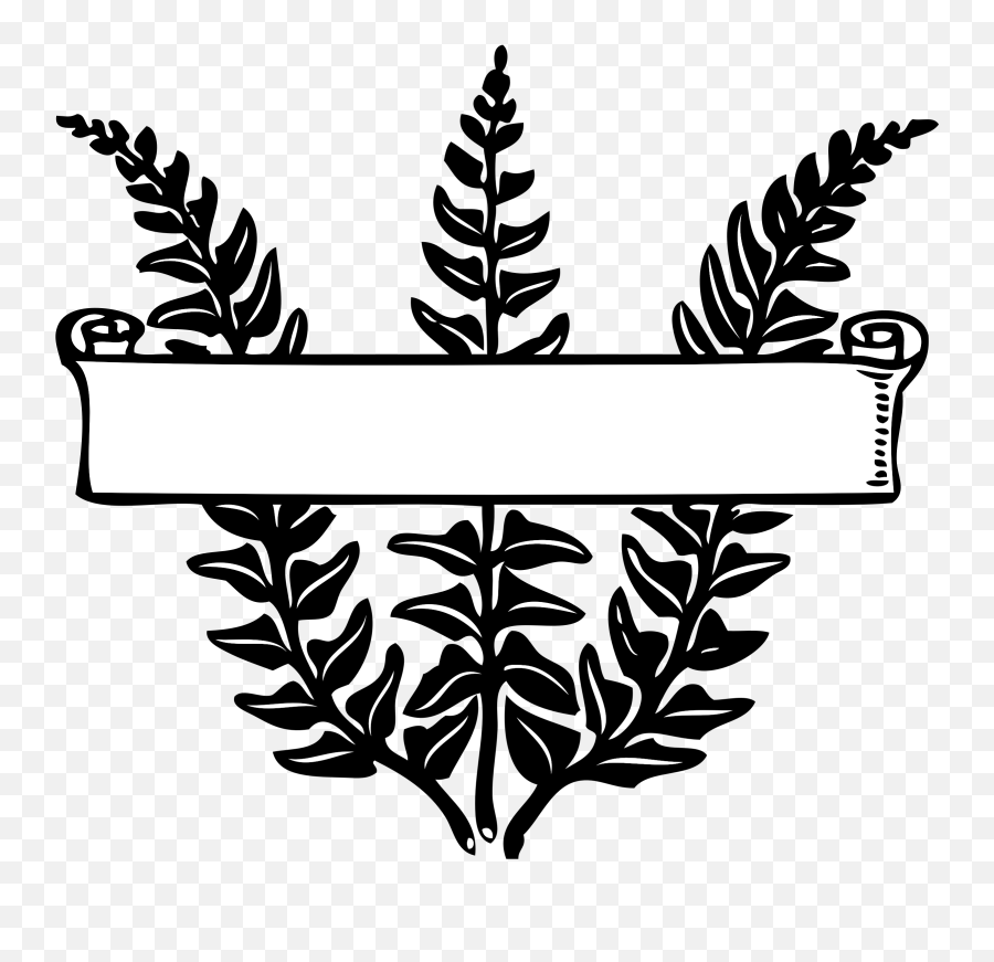 Download Hd Rolling In Ferns - Ribbon Title Clipart Png End Clipart Transparent Emoji,Emojis Relating To Fern