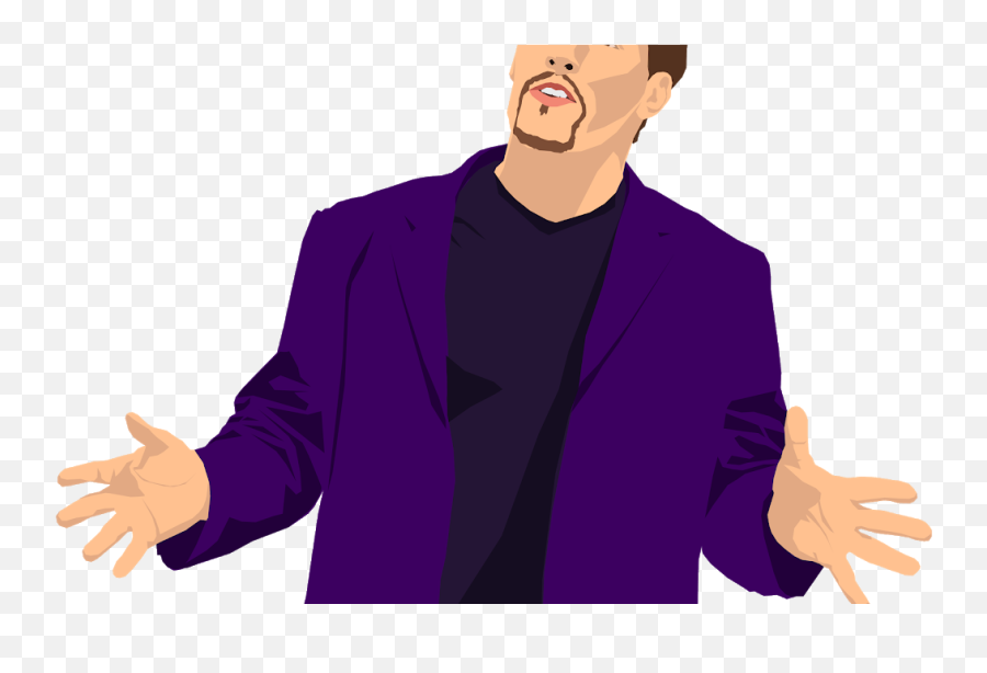 Positive Gestures Used In Ted Talks - Tony Robbins Illustration Emoji,Tony Robbins Relationship To Your Emotions