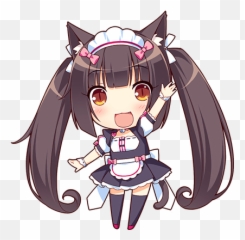 Neko Cat Emoji Discord - Novocomtop Chocola Nekopara,:neko: Steam Emoticon