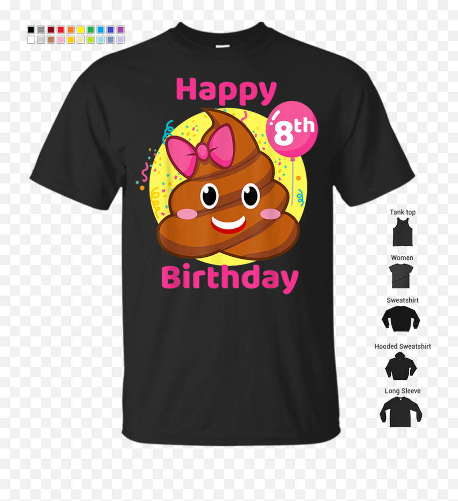Pink Poop Emojis Birthday Girls 8th - August 1 My Birthday,Birethday Emojis