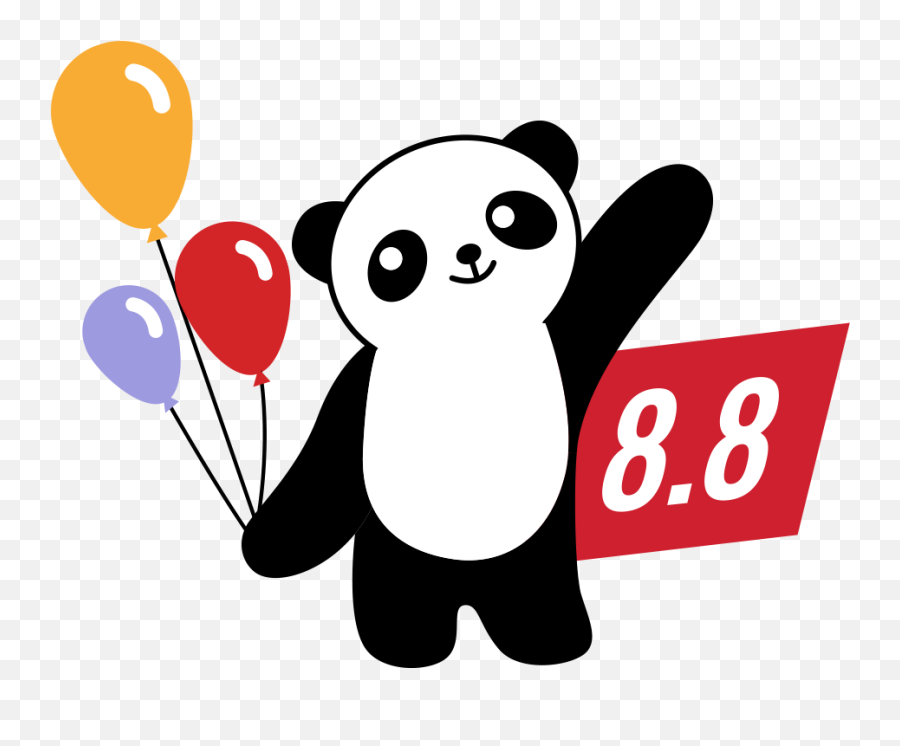 Panda Cares Tour - Balloon Emoji,Kawaii Potato Emotion