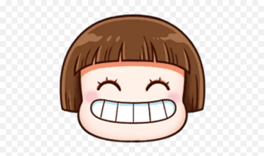 Sticker Maker - Happy Girlemoji Happy,Girl Hair Emoticon