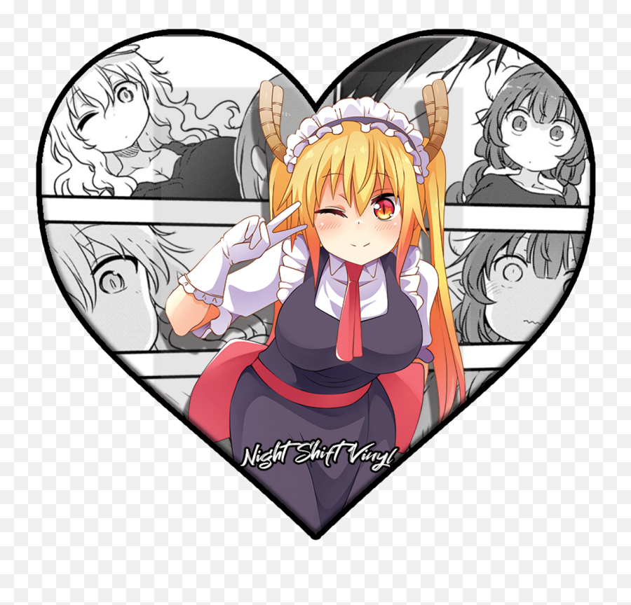 Tohru Heart Sticker - Fictional Character Emoji,Dragon Maid Emojis