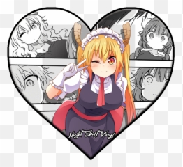 Tohru Heart Sticker - Fictional Character Emoji,Dragon Maid Emojis