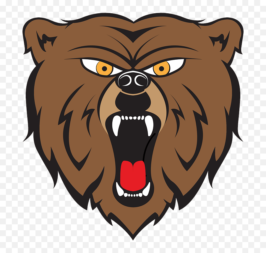 Angry Bear Face Clipart Free Download Transparent Png - Angry Bear Clipart Png Emoji,Fang Emoji Face