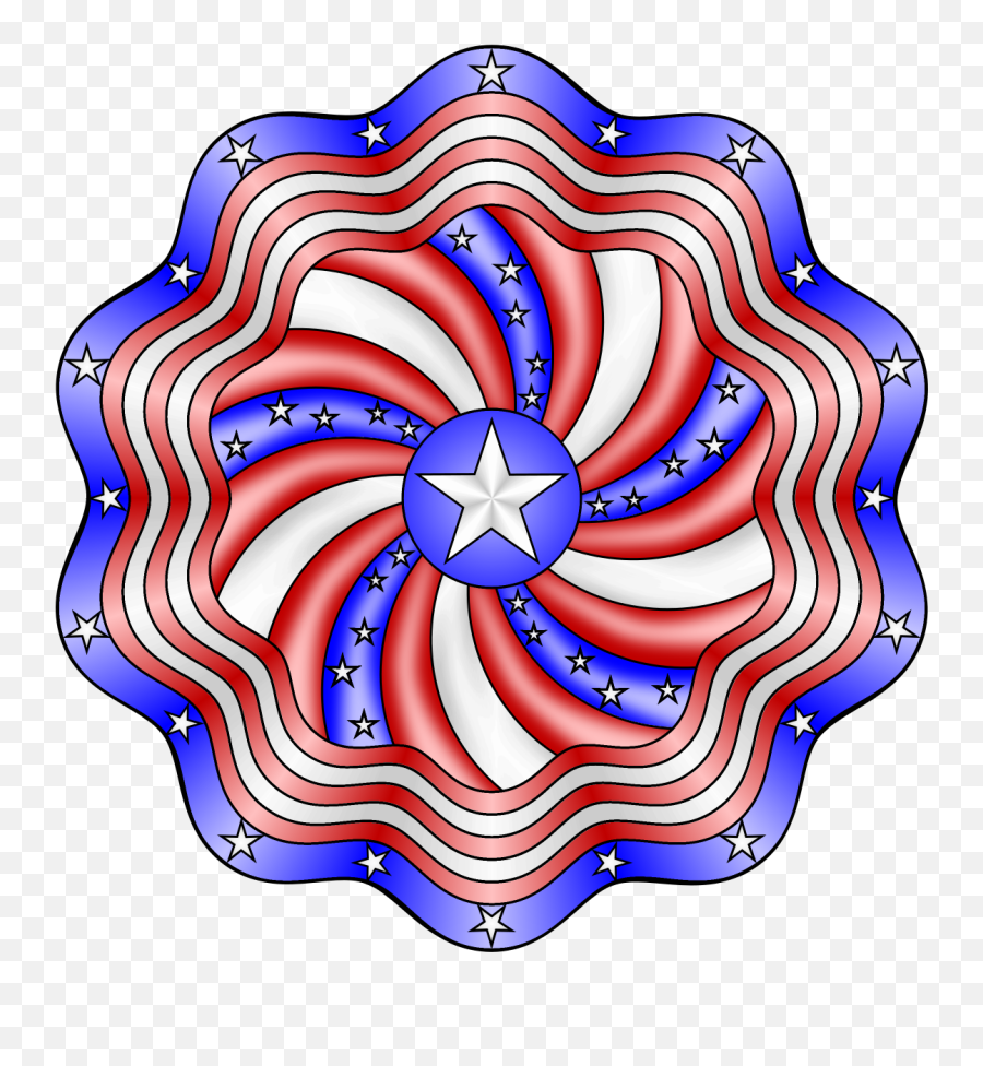 Patriotic Stars Clip Art C - Coloring Book Png Download Patriotic Mandala Coloring Sheet Emoji,Finding Dory Moving Emoticon