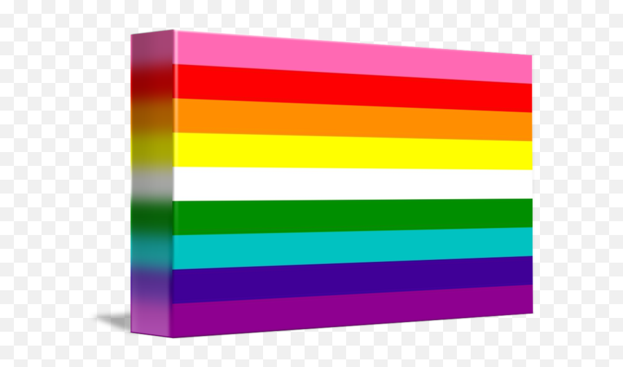 Gay Pride Flag With 9 Stripes By Janice M - Horizontal Emoji,Emotion Art Abstract Pride