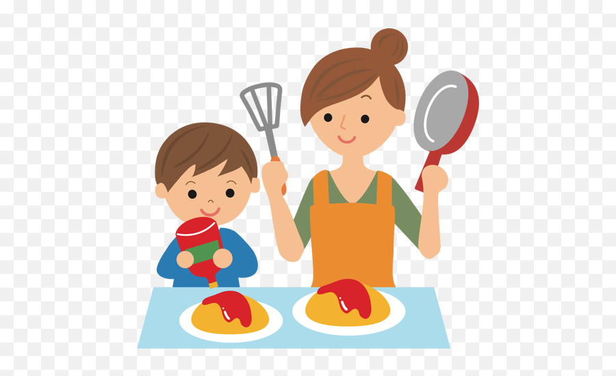 Cooking With Mother Cartoon Cartoon Clip Art Free Clip Art Emoji,Meaning Of Emoji Of Cat Eating Spaghetti