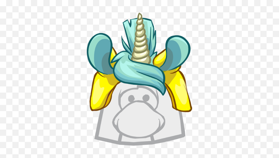 Unicorn Puffle Cap Club Penguin Wiki Fandom - Portable Network Graphics Emoji,Unicorn Emoji Costume