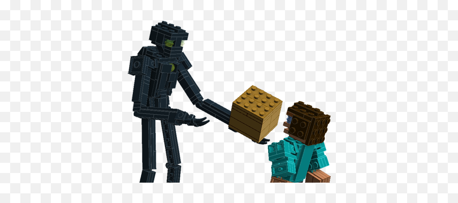 Macrofigure Enderman - Systembased Creations Bzpower Emoji,Enderman Holding Block Text Emoji'