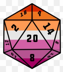 D20 Dice Lesbian Pride Emoji,What Is The Lesbian Emoji