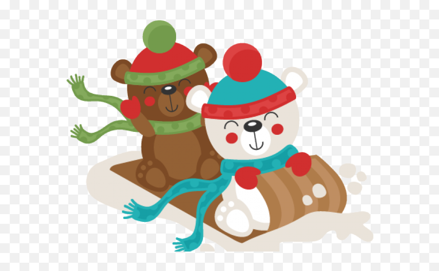 Polar Bear Clipart Sled - Png Download Full Size Clipart Emoji,Winter Sledding Emoji