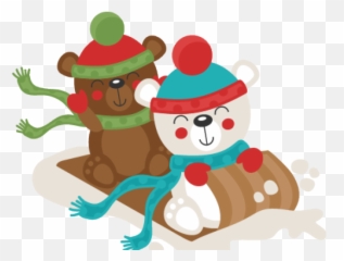 Polar Bear Clipart Sled - Png Download Full Size Clipart Emoji,Winter Sledding Emoji